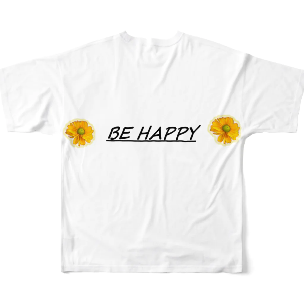 ♡BE HAPPY♡のBE  HAPPY All-Over Print T-Shirt :back