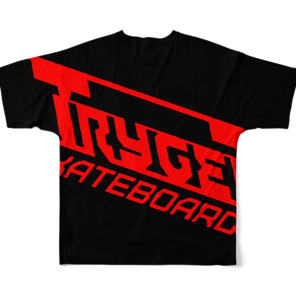 TRYGETサンプル実験中の【メンバー限定】TRYGETskateboardsグッズ All-Over Print T-Shirt :back