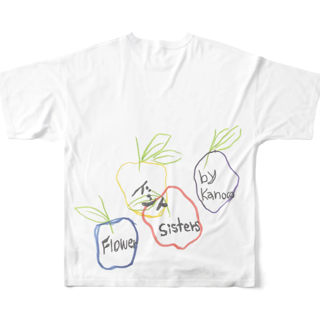 flowerドットsistersのflowerドットsisters All-Over Print T-Shirt :back