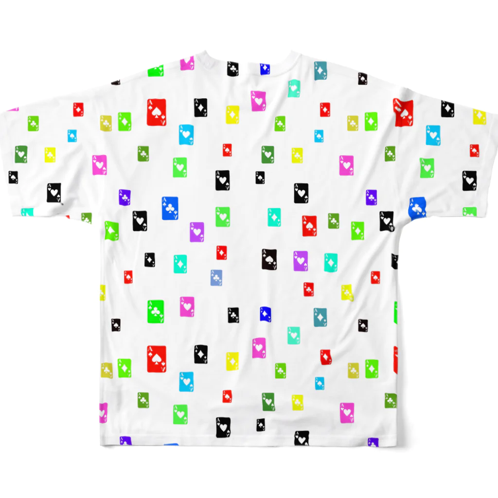 SPECIAL NEEDS JAPANのカジノ　エース All-Over Print T-Shirt :back