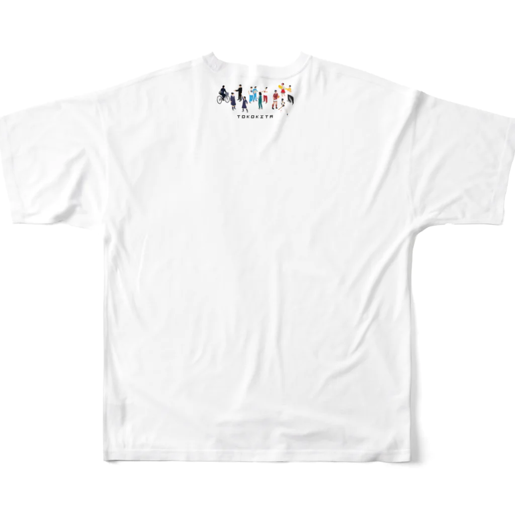 所沢北高校同窓会の飛翔像（アップ） All-Over Print T-Shirt :back