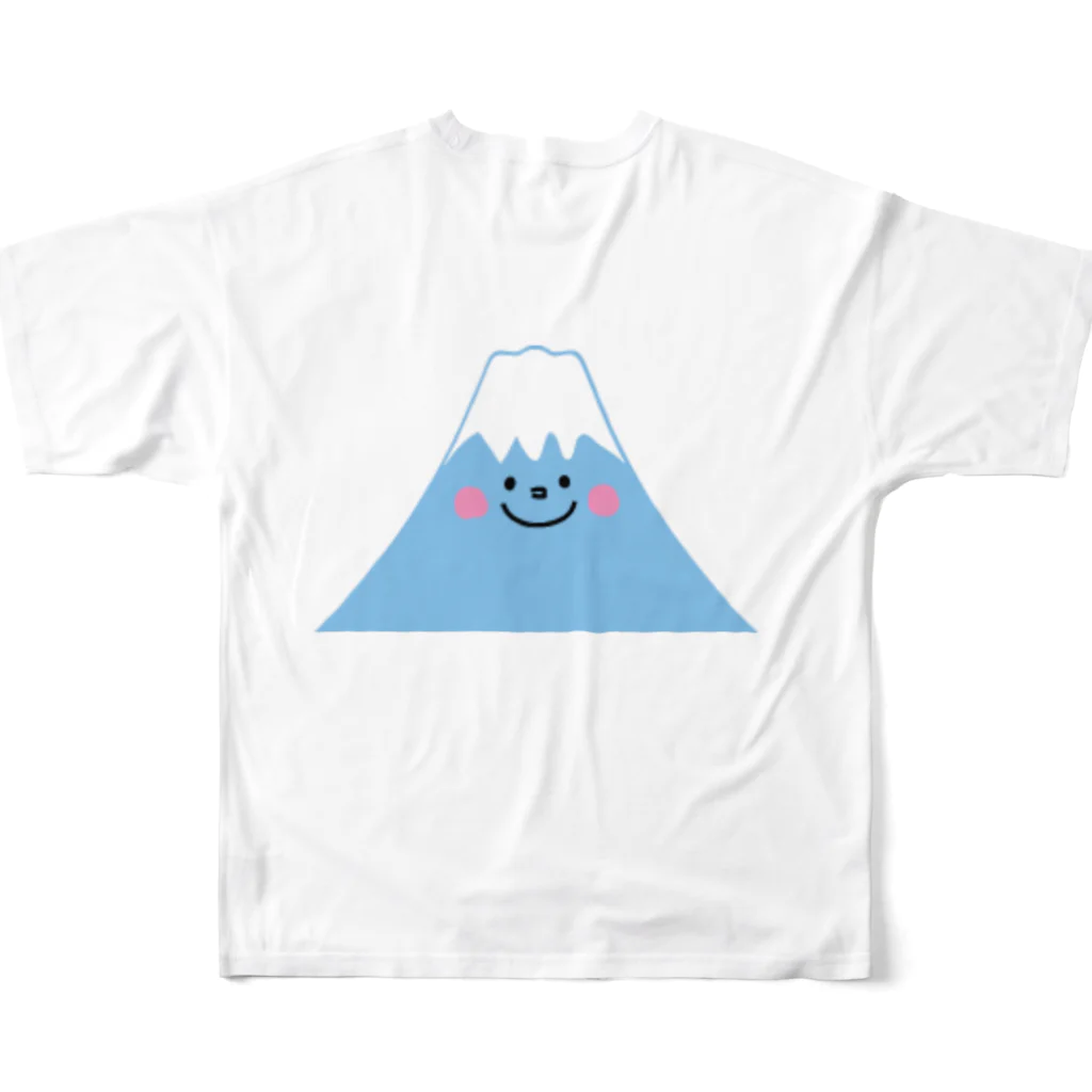 ねぐの富士山 ミナナロ 3776m フルグラフィックTシャツの背面