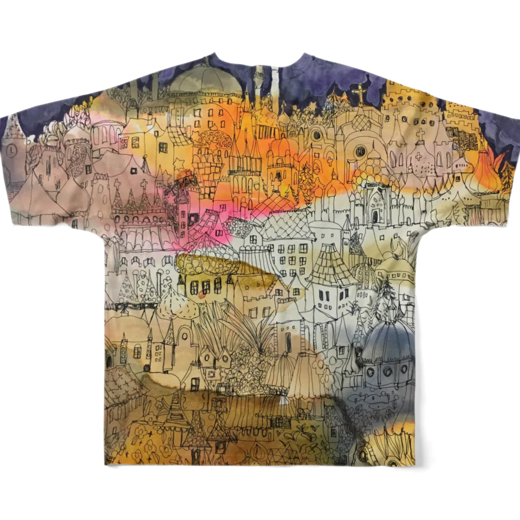 ennakonomaのバビローン All-Over Print T-Shirt :back