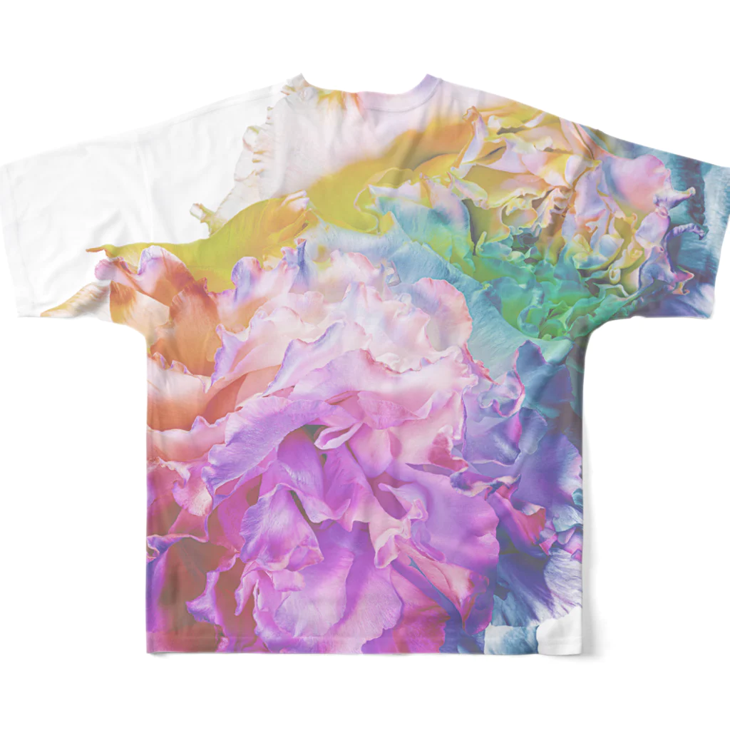 K_flowerのRainbow Carnation フルグラフィックTシャツの背面