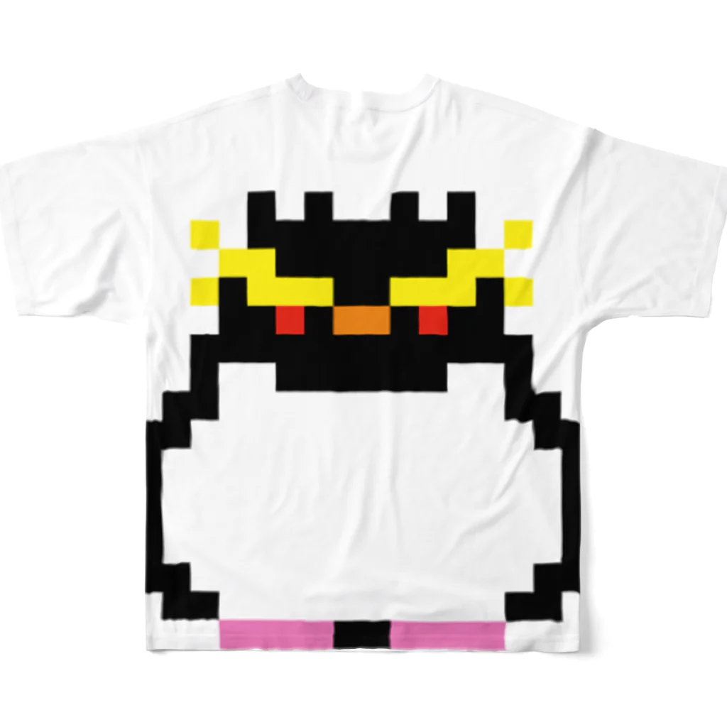 ヤママユ(ヤママユ・ペンギイナ)の16bit Southern Rockhopper フルグラフィックTシャツの背面