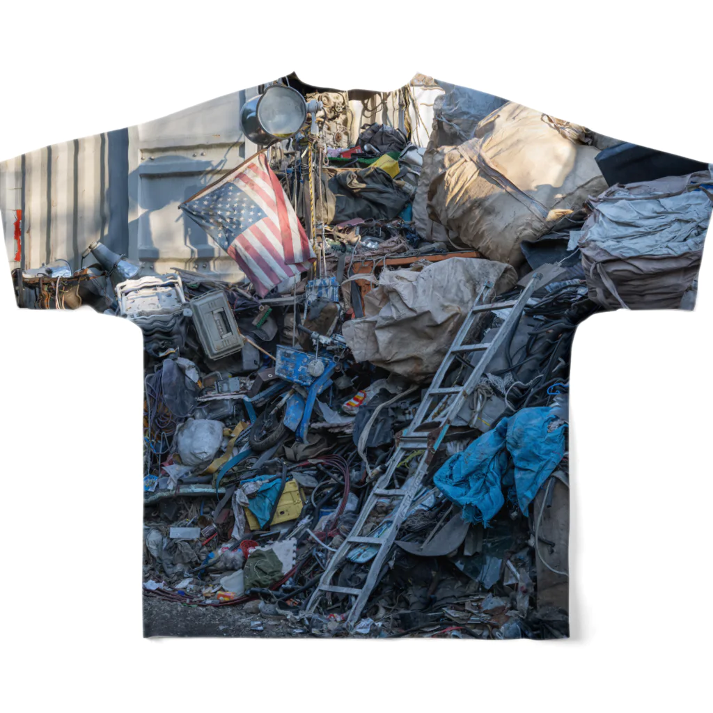 百頭たけしのjunkyard 米 フルグラフィックTシャツの背面