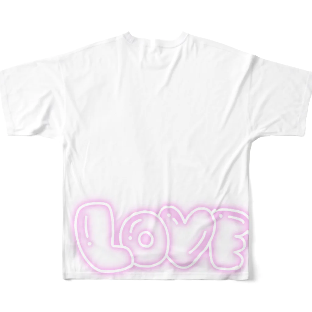 ここあまるのLove フルグラフィックTシャツの背面