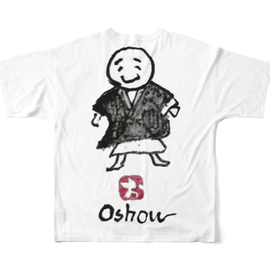 Oshow ShopのOshowくん  フルグラフィックTシャツの背面