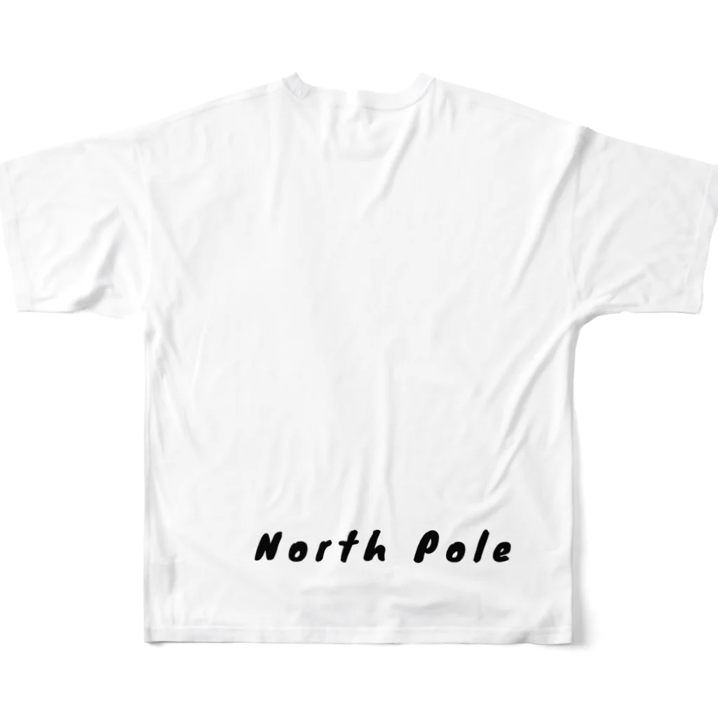 north pole miniのnorth pole（ﾉｰｽ・ﾎﾟｰﾙ） フルグラフィックTシャツの背面