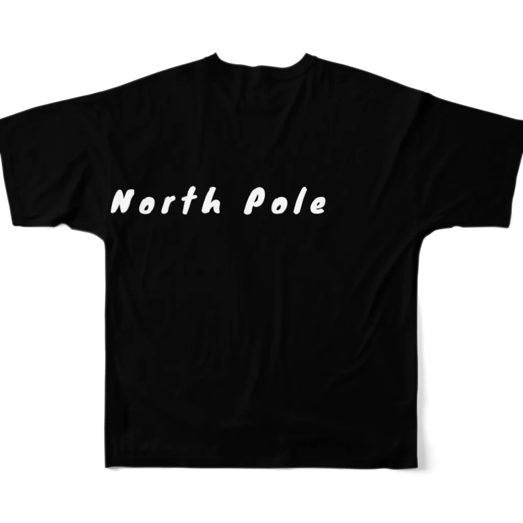 north pole miniのnorth pole（ﾉｰｽ・ﾎﾟｰﾙ） フルグラフィックTシャツの背面