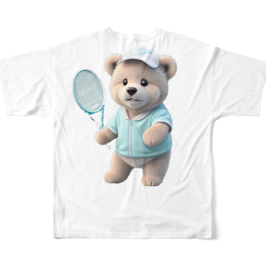 🐾風太🐾のテニス熊ちゃん フルグラフィックTシャツの背面