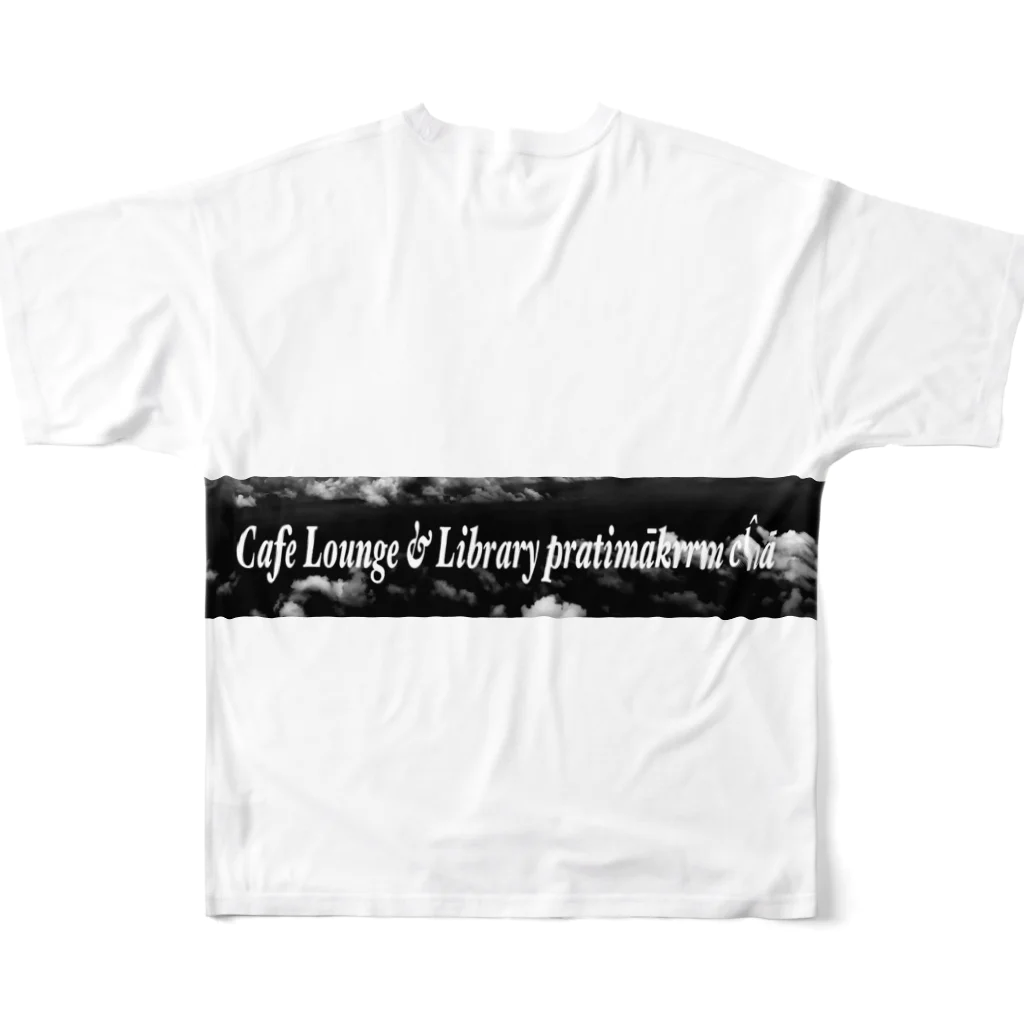 Cafe Lounge & Library pratimākrrm cĥā -ゆるやかな彫刻-のSLOW SUNSET 〜 豊洲 フルグラフィックTシャツの背面