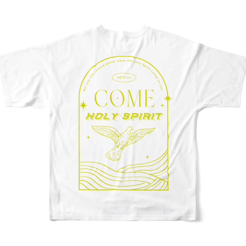 jeje-roomのACTS1:8  yellow フルグラフィックTシャツの背面