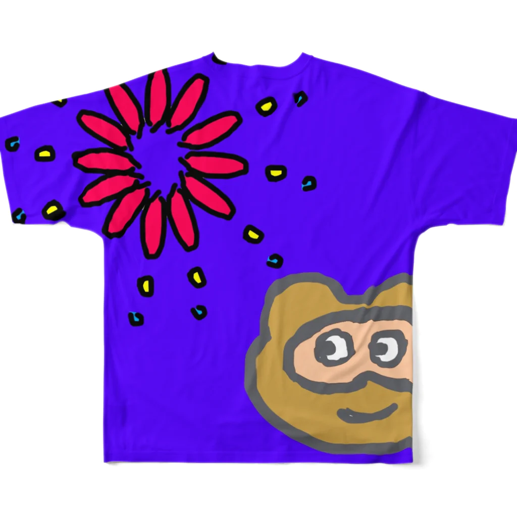 ptanuki vanguard artのold ptanuki #212 フルグラフィックTシャツの背面