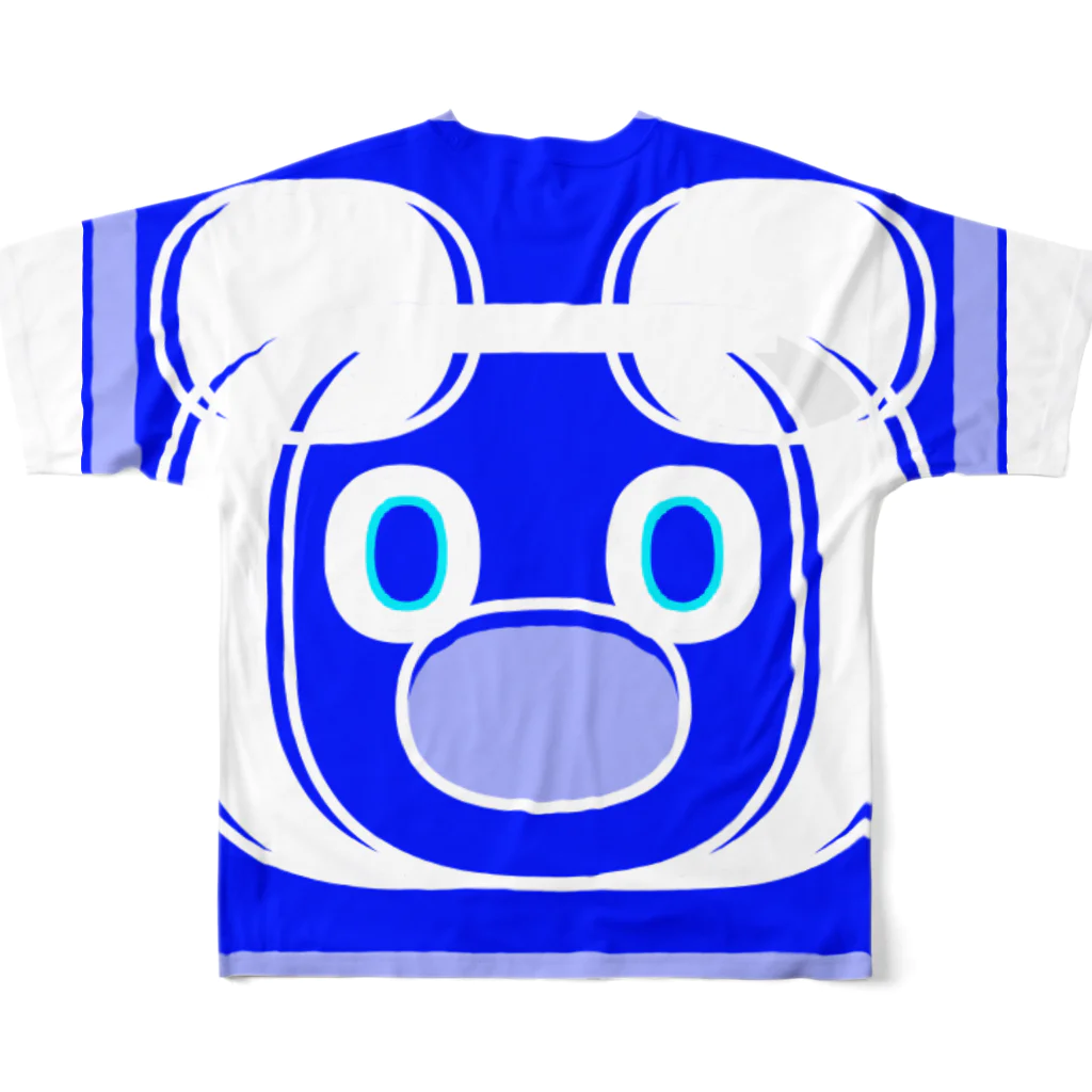 ✨🌈✨ユラクラカン🇯🇵 ✨🌈✨の🌈ʕ•ᴥ•ʔ KUMAZUKIN 🌈ʕ•ᴥ•ʔ 青空ブルーバージョン  フルグラフィックTシャツの背面