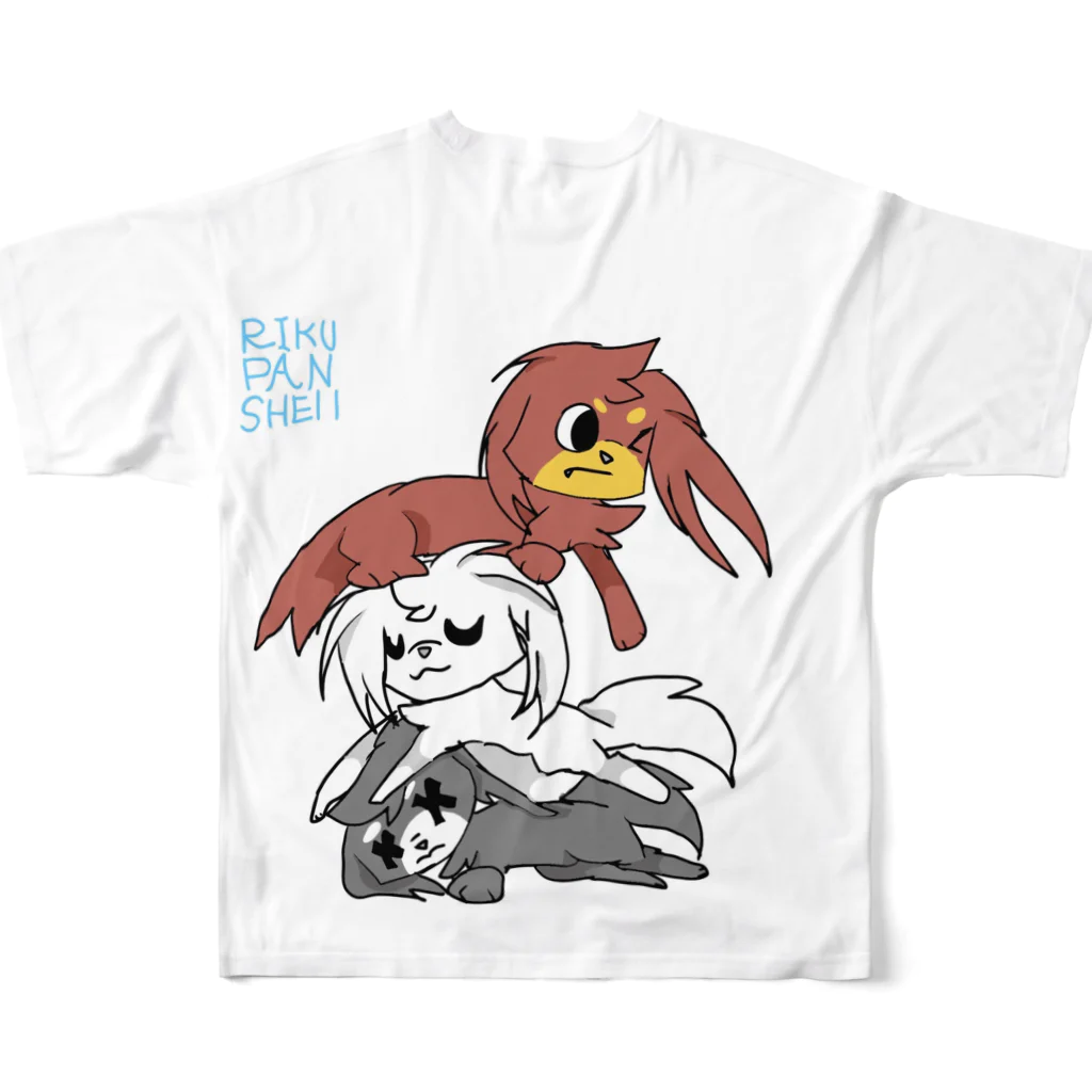 ポケっこのドッグTシャツ4 All-Over Print T-Shirt :back