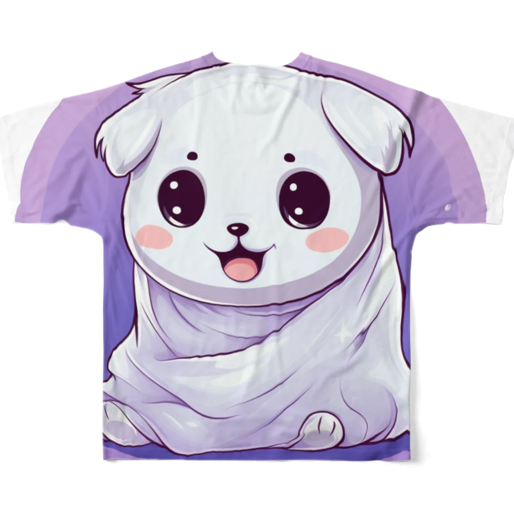 Vasetti_pressのオバケ子犬 フルグラフィックTシャツの背面