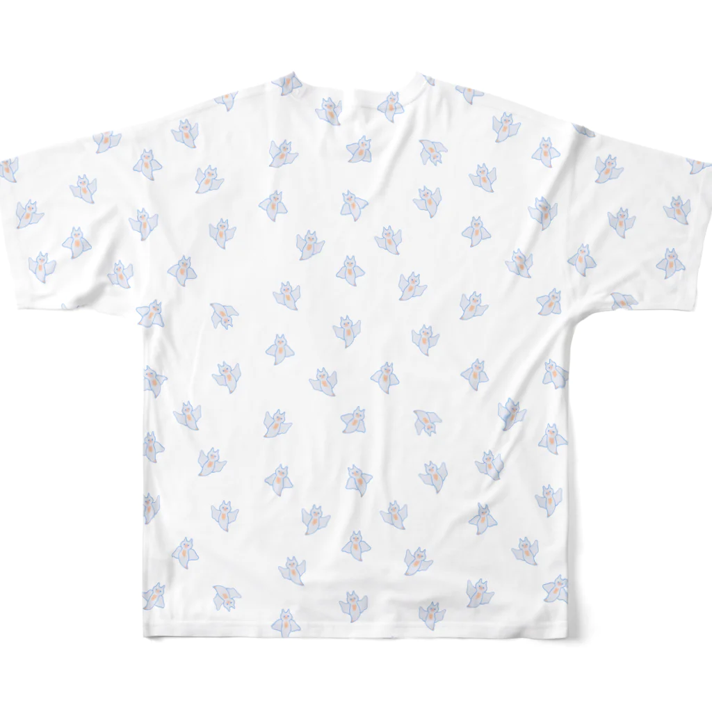 カワウソ グッズ 工房のクリオネ（なかまたち・ふゆう） All-Over Print T-Shirt :back