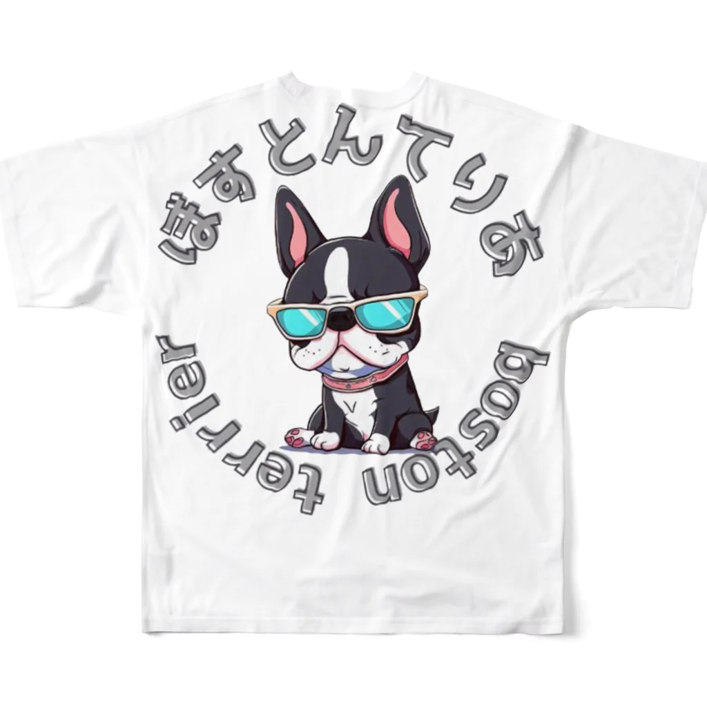 furebuhi　clubのぼす・てり　鼻ペチャシリーズ All-Over Print T-Shirt :back
