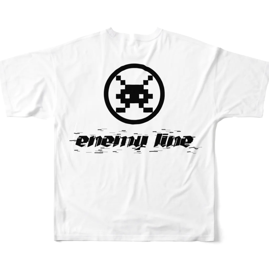 ENEMYLINEstoreの【SUZURI限定】ENEMY LINE ゲーミングロゴ フルグラフィックTシャツの背面