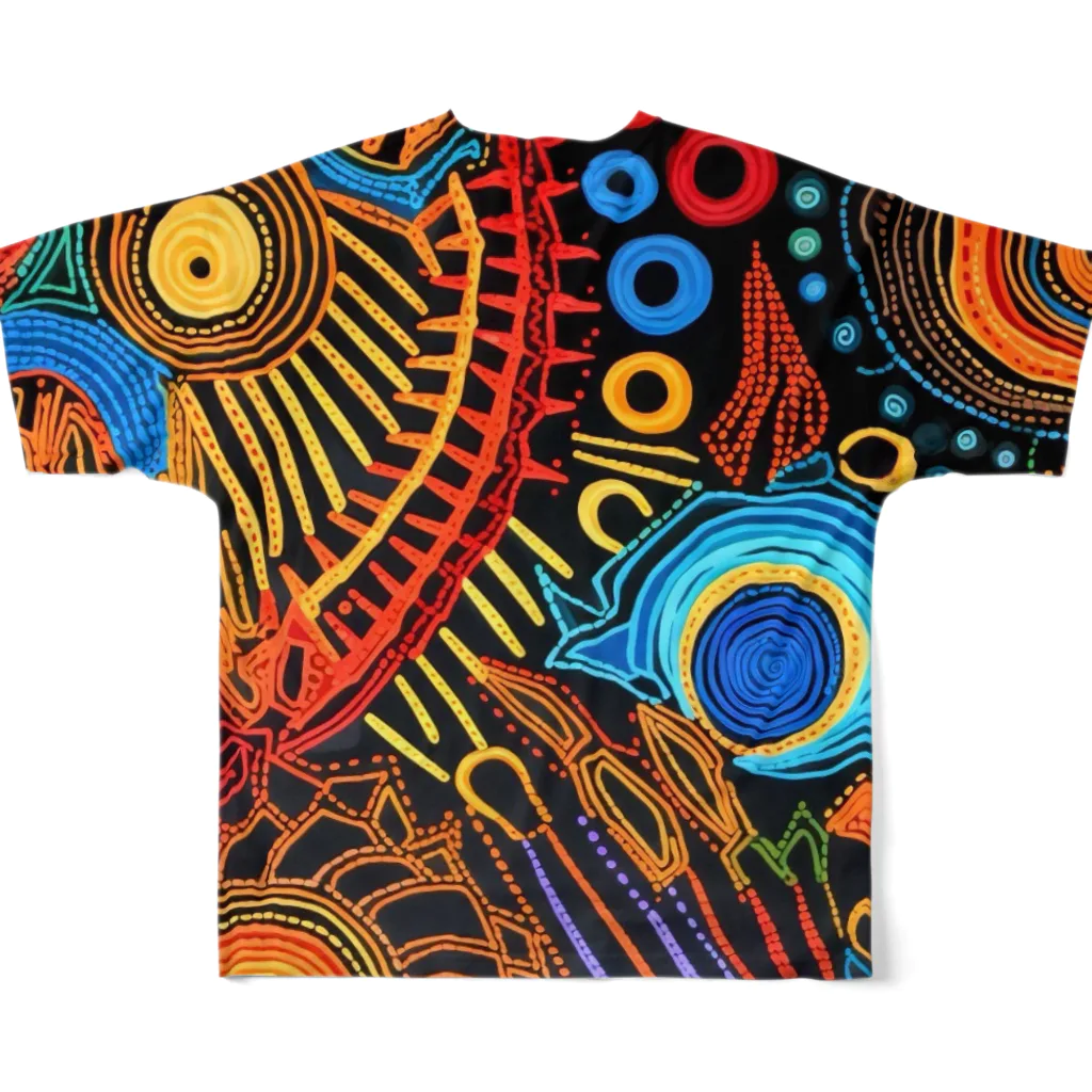 Erika_ArtistryのPsychede Calico #1 All-Over Print T-Shirt :back