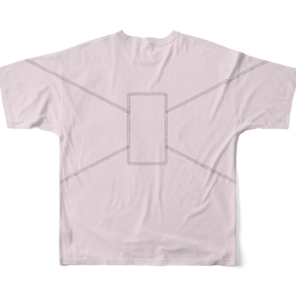 rilybiiのピンクリボン All-Over Print T-Shirt :back