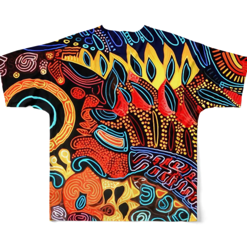 Erika_ArtistryのPsychede Calico #3 (サイケデ キャリコ) All-Over Print T-Shirt :back