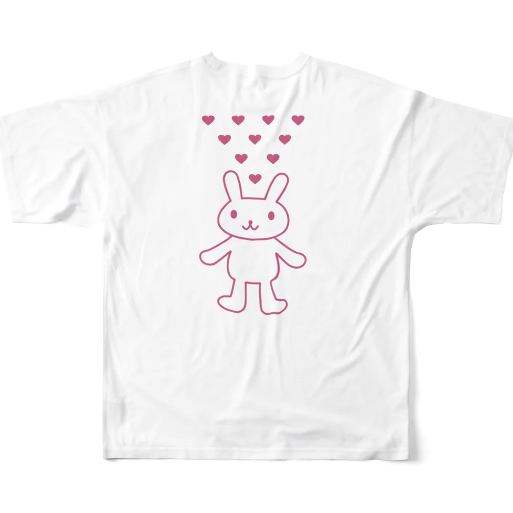 AROMA☆LOVELYのLOVELY♡RABBIT All-Over Print T-Shirt :back