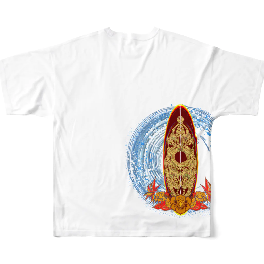 #Ulum's collectionの#Wave Junkie 02 All-Over Print T-Shirt :back