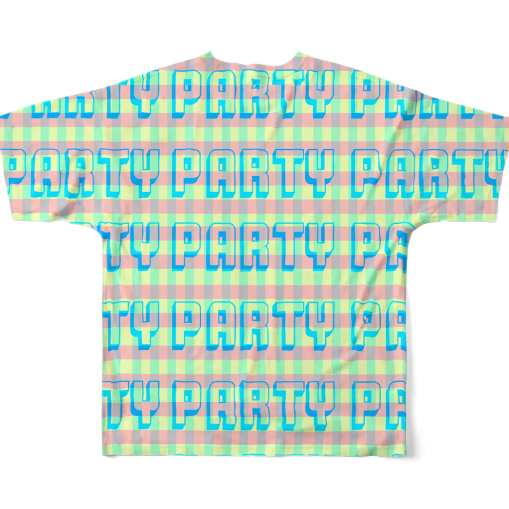Anderson film schoolのPARTY PARTY PARTY All-Over Print T-Shirt :back