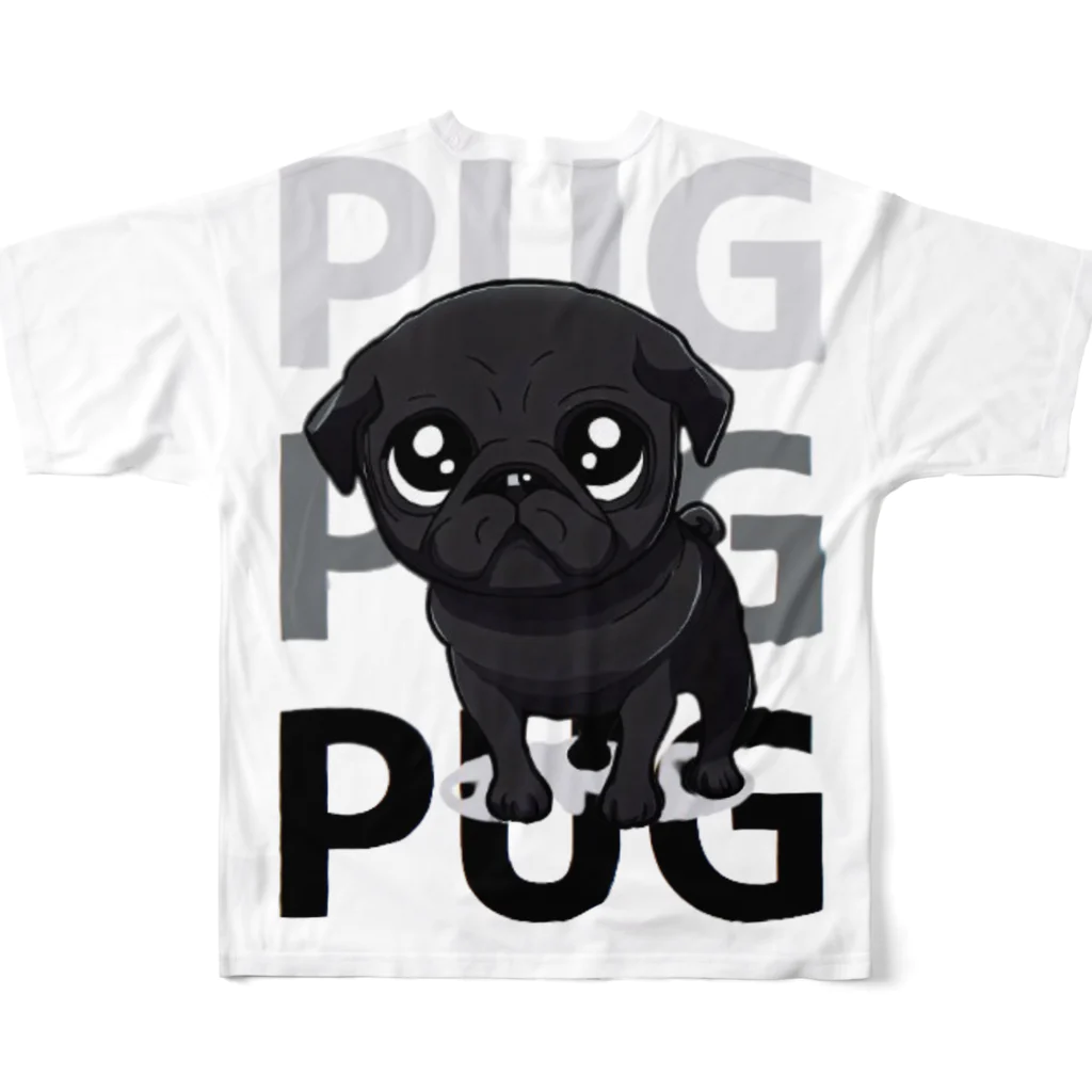 furebuhi　clubのグラフィックPUG！ フルグラフィックTシャツの背面