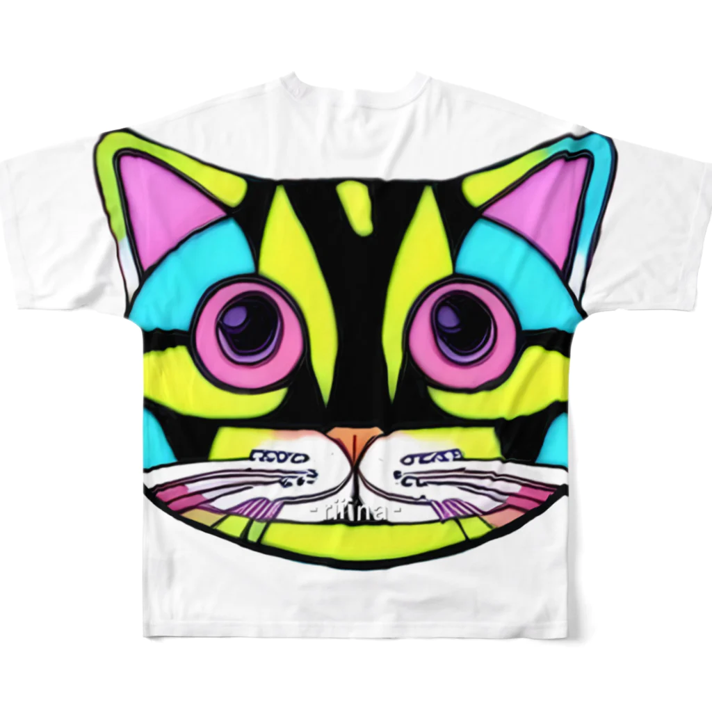 Ami_mのゆーふぉーねこ All-Over Print T-Shirt :back