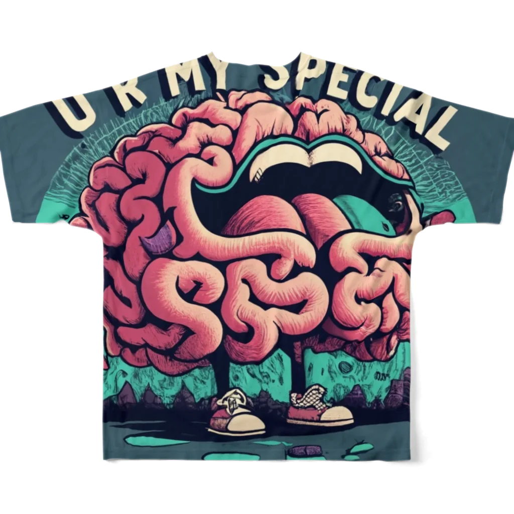 ノイトランナウェイの SPECIALZ BRAIN フルグラフィックTシャツの背面