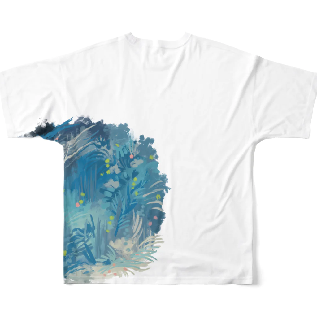 ameba colorsのスリーピーフォレスト フルグラフィックTシャツの背面