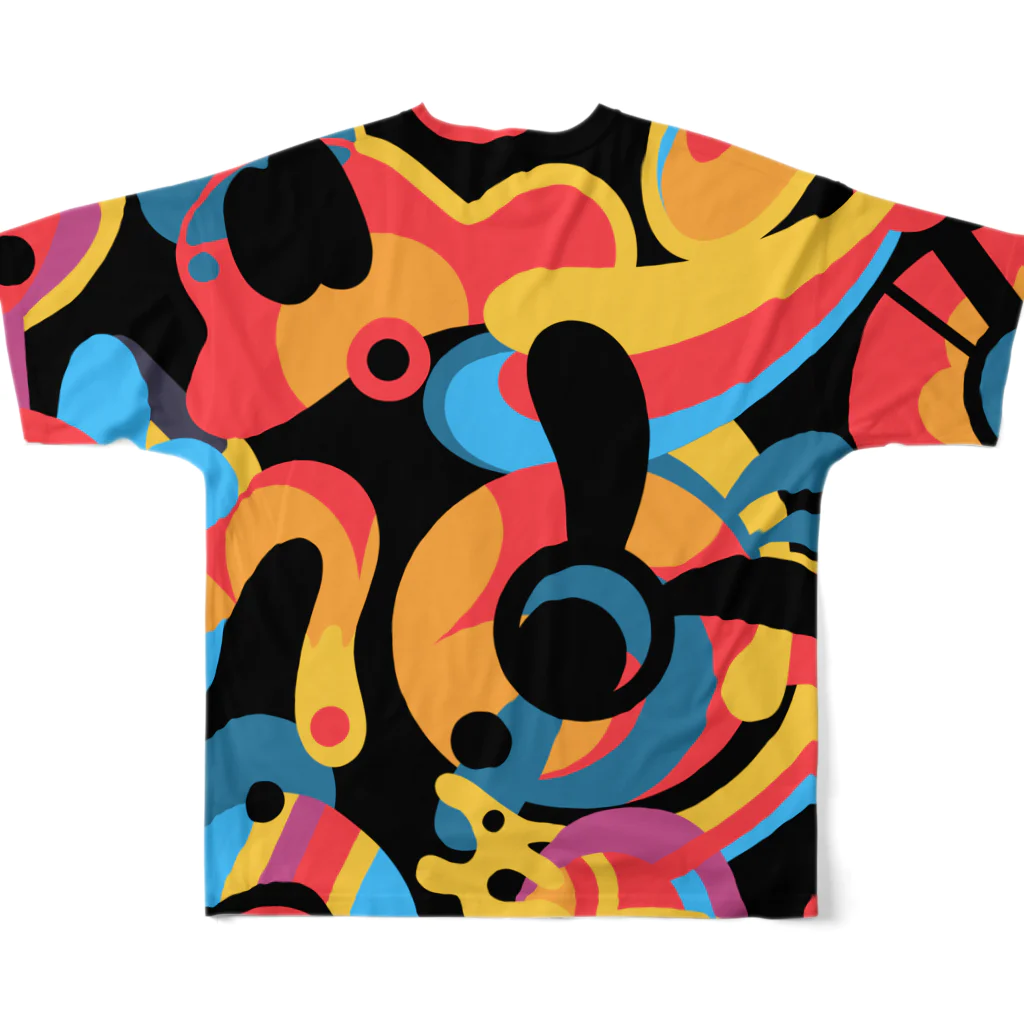 MangMARUのカラフルなグラフィティイラスト All-Over Print T-Shirt :back