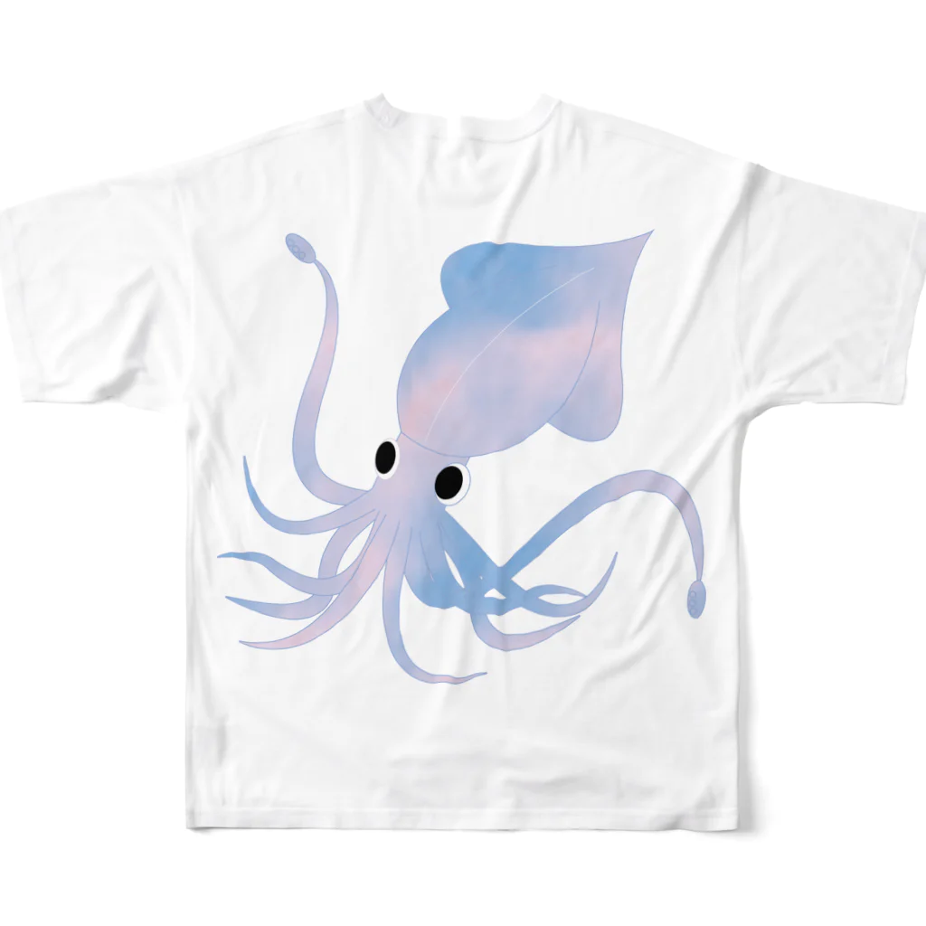 GOOMINS ショップのいかっち All-Over Print T-Shirt :back