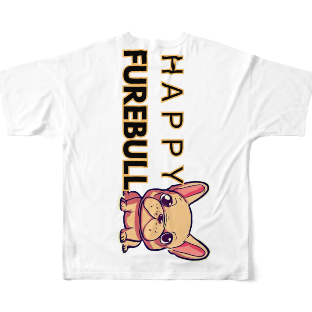 furebuhi　clubのHAPPY FUREBULL（ハッピーフレブル） フルグラフィックTシャツの背面