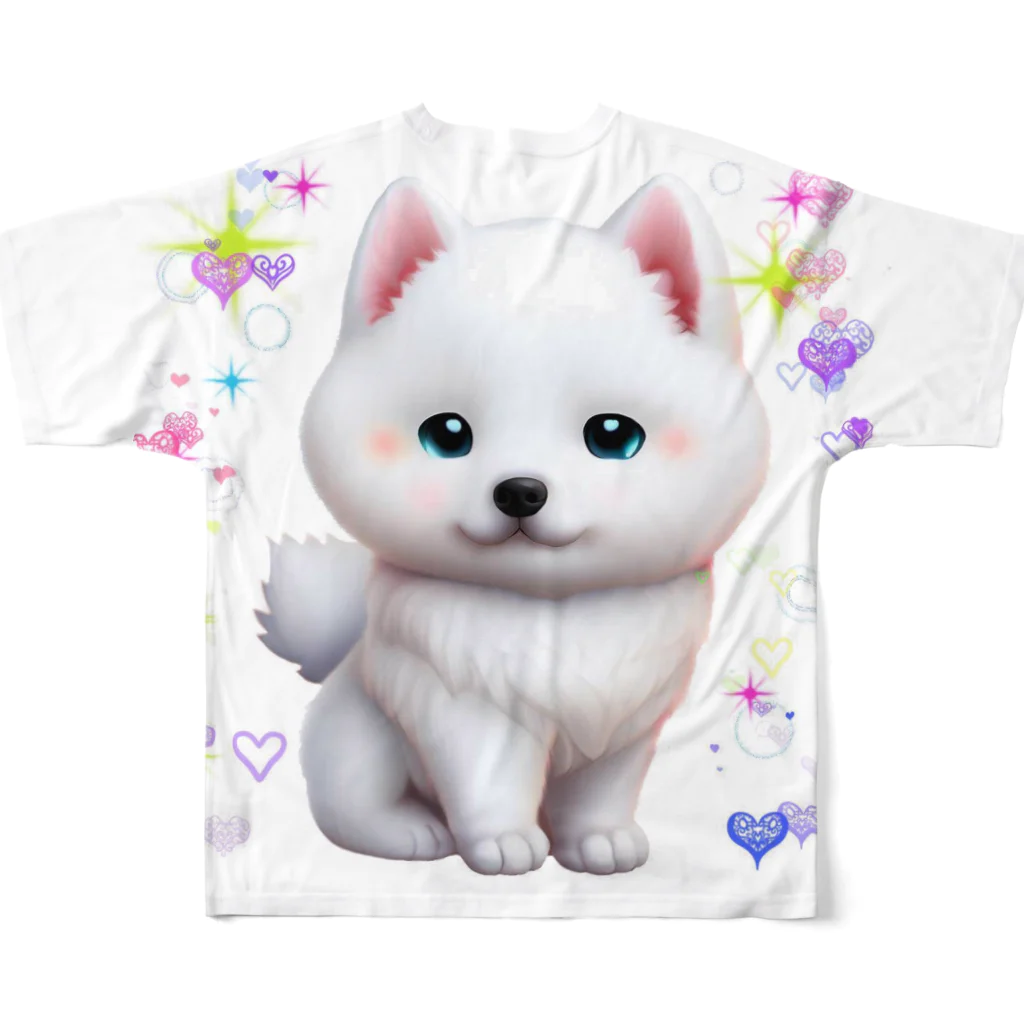 soramame1119の紀州犬のネネちゃん フルグラフィックTシャツの背面