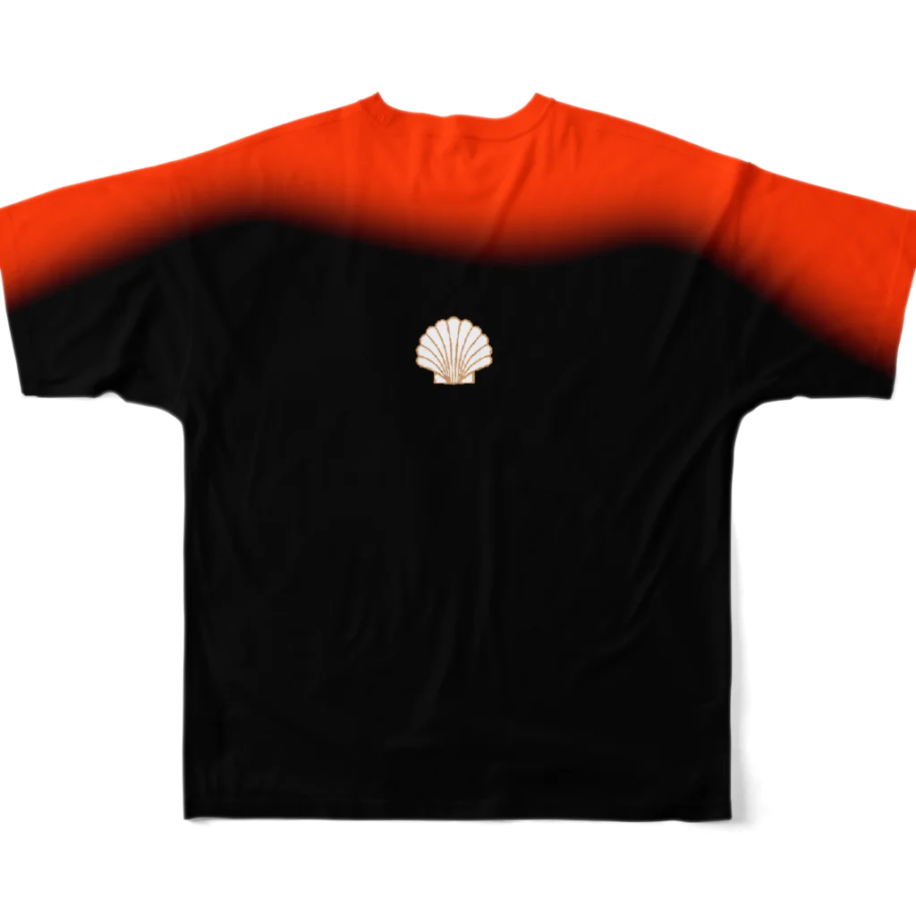 G-HERRINGのブラウントラウト（ Brown trout ）あらゆる生命たちへ感謝をささげます。 All-Over Print T-Shirt :back