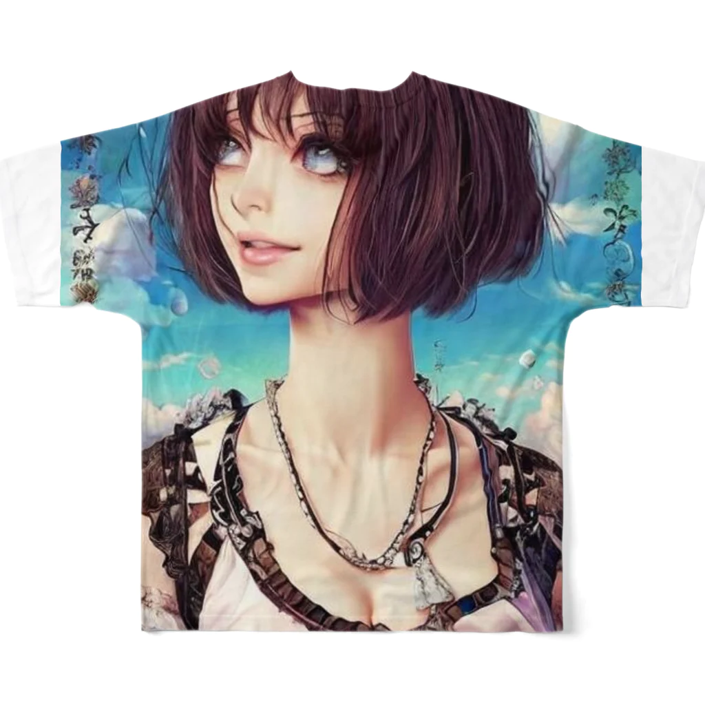 ボンブ映像社の希望に満ちた娘 All-Over Print T-Shirt :back