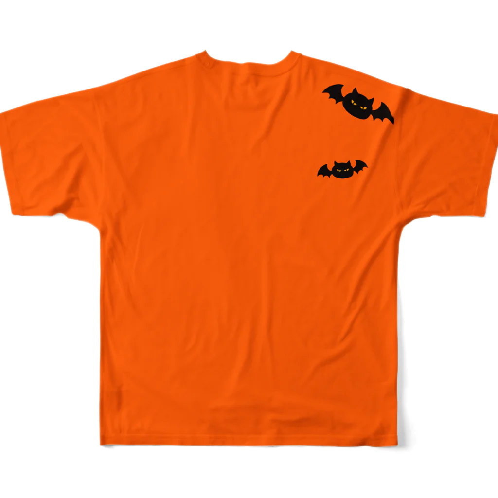 mkumakumaのニャロウィンそのさん７ All-Over Print T-Shirt :back