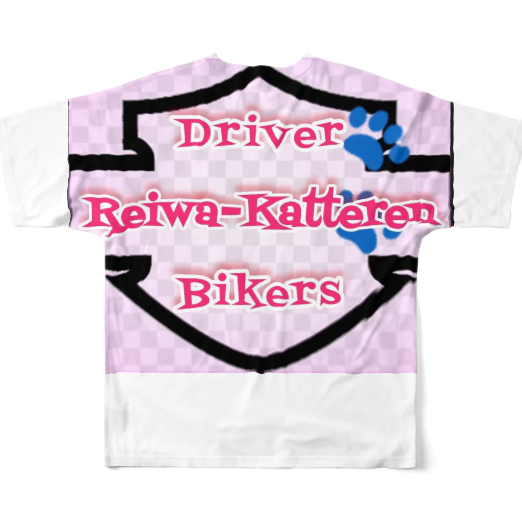 ハーレー最大最強SNOOPYのれいわ勝手連Driver&Bikers１番 フルグラフィックTシャツの背面