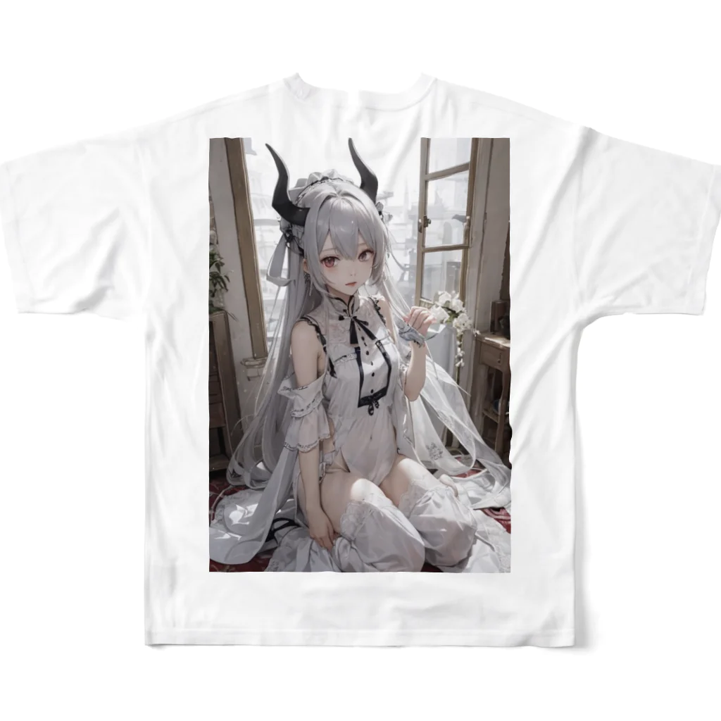 💕第52歩兵連隊💕の美少女悪魔 フルグラフィックTシャツの背面