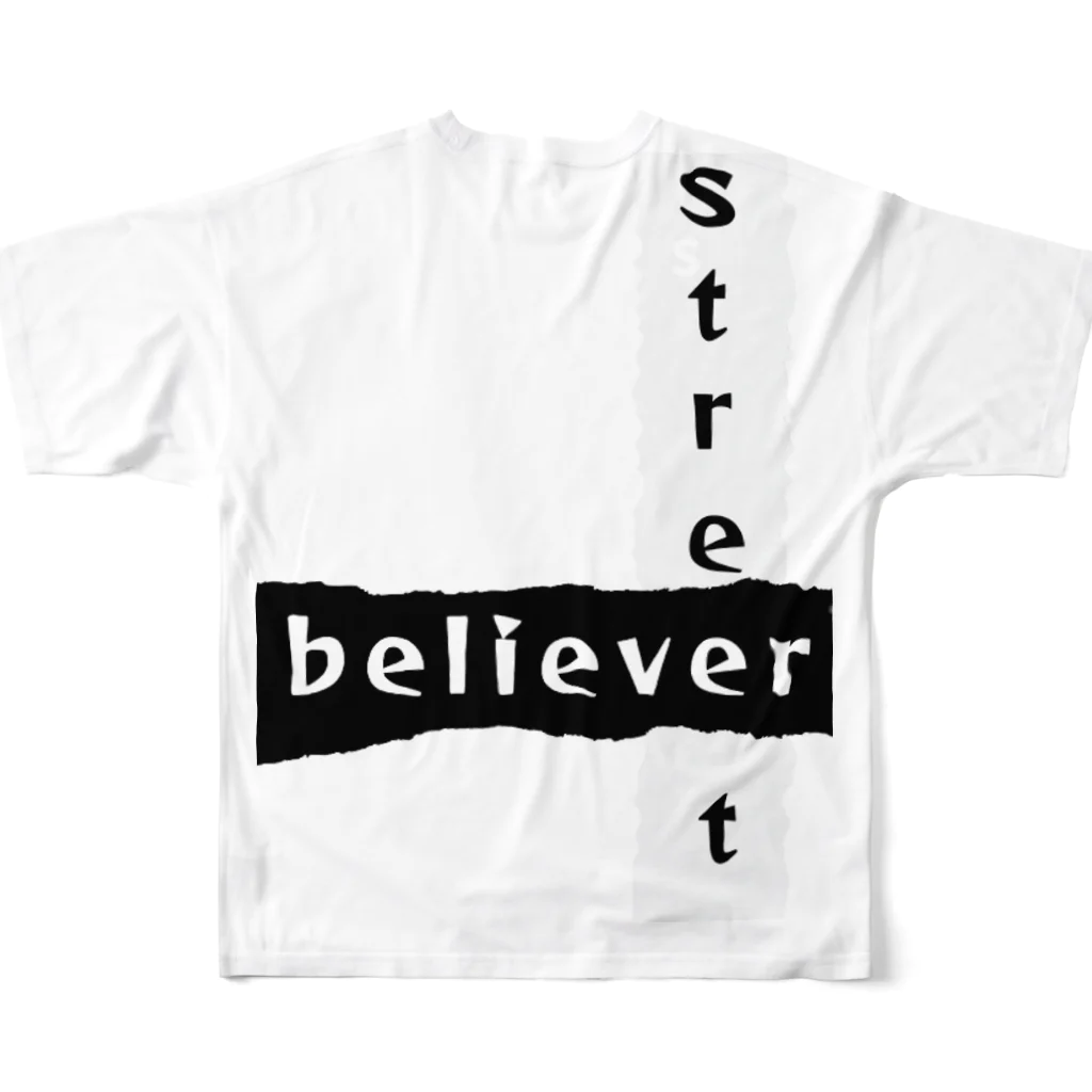 じょいちぃのStreet believer フルグラフィックTシャツの背面