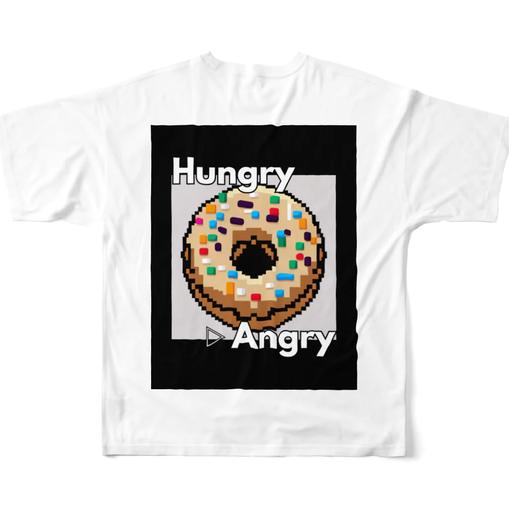 hAngryの【ドーナツ】hAngry フルグラフィックTシャツの背面