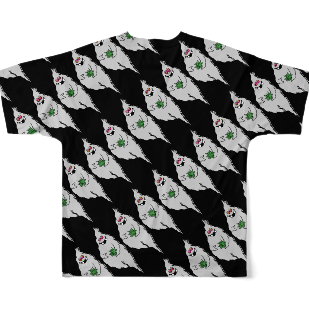 2high のkush monster フルグラフィックTシャツの背面