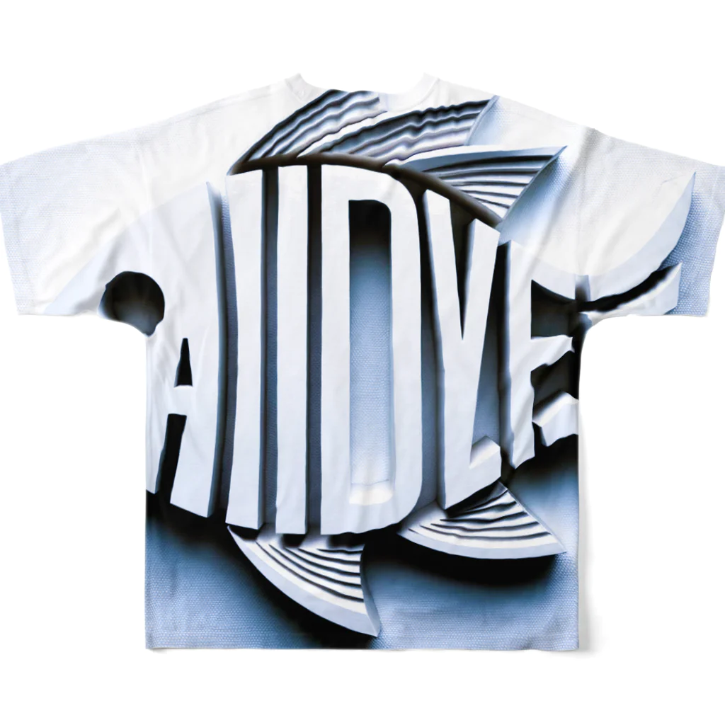 アジンガーのアジラバスケルトン All-Over Print T-Shirt :back