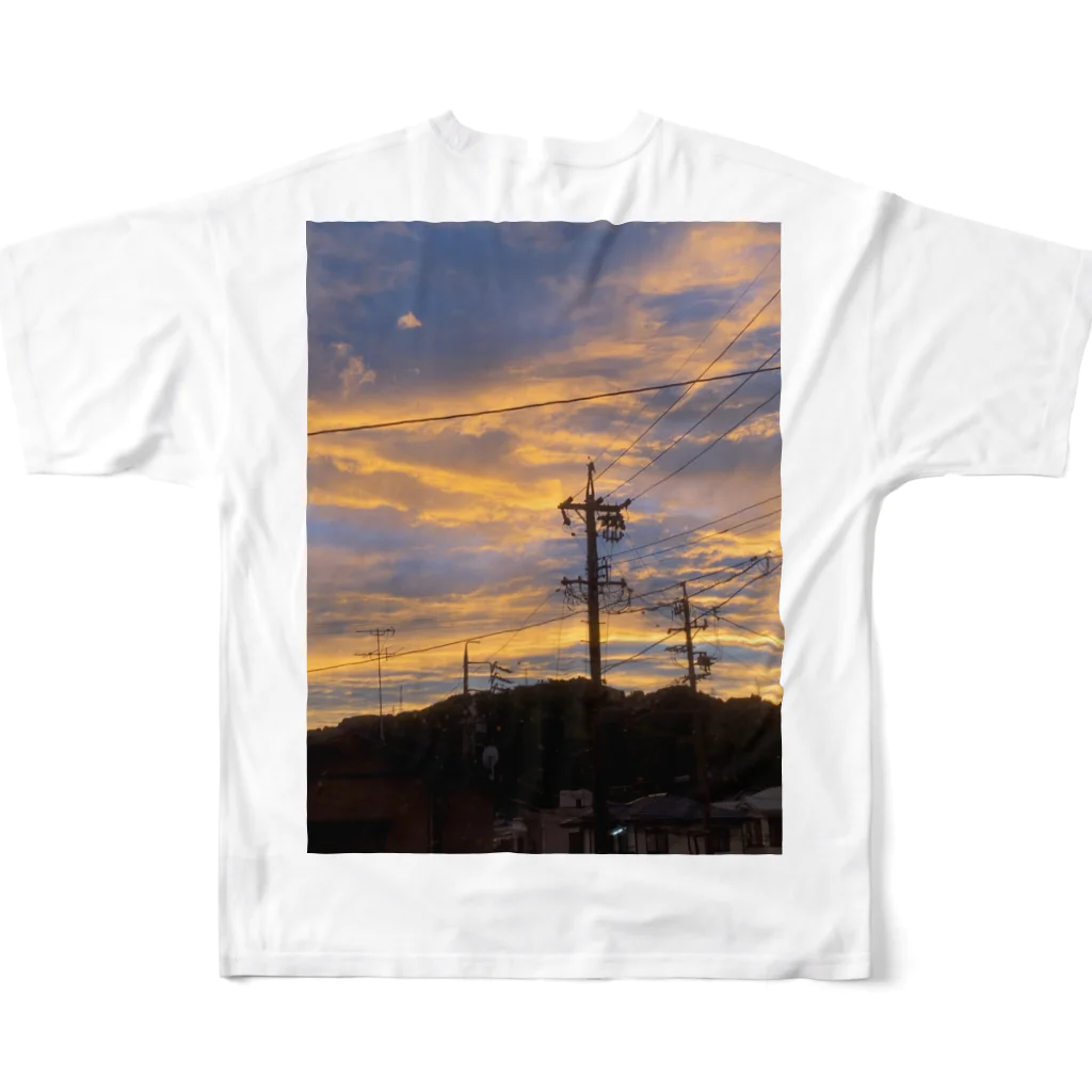 life photo goods shopの夕焼け All-Over Print T-Shirt :back