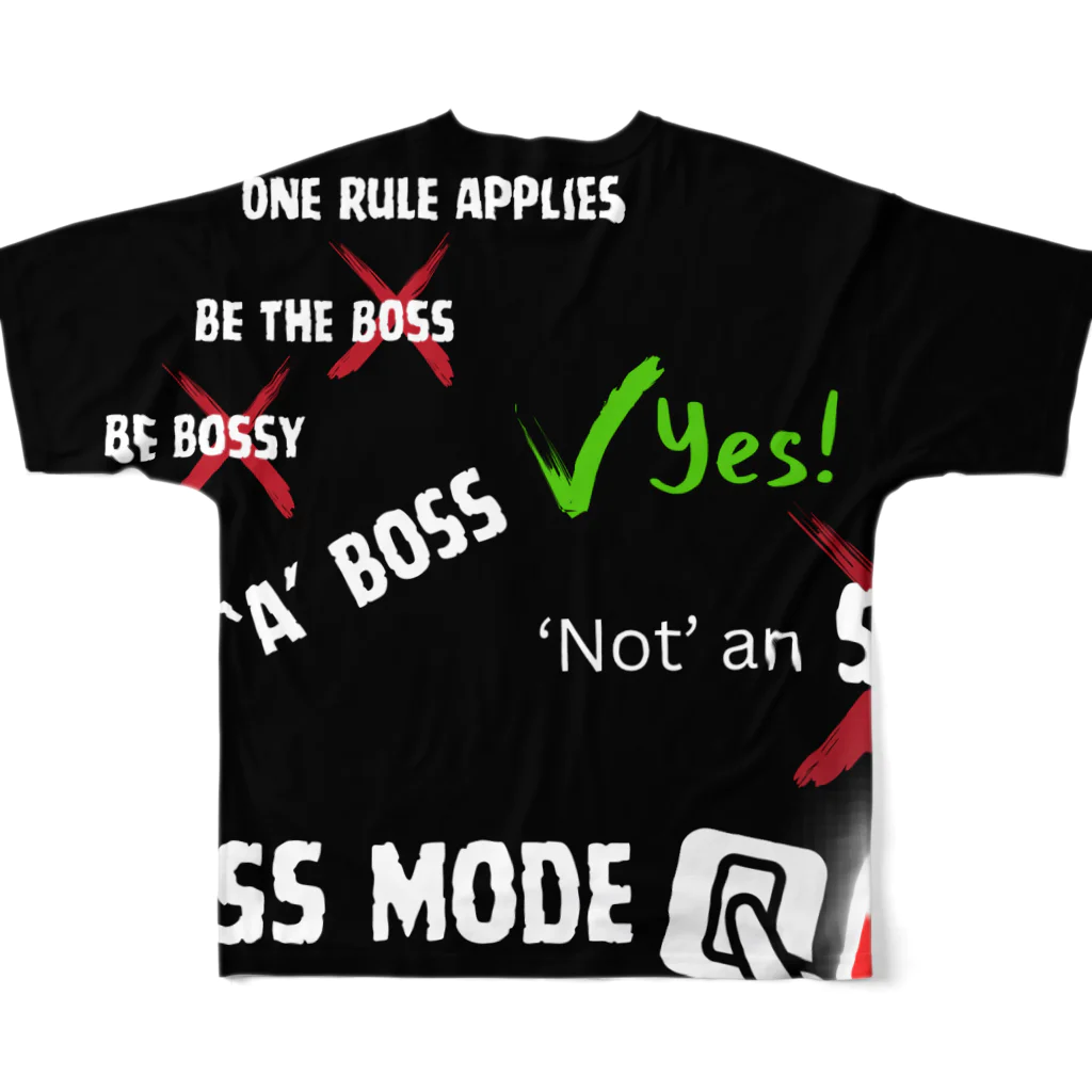 WizardWearのBOSS mode ON フルグラフィックTシャツの背面