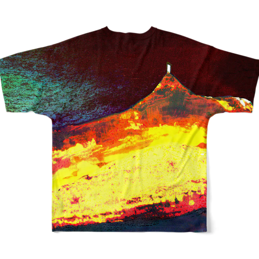 水草の火口の夜 フルグラフィックTシャツの背面